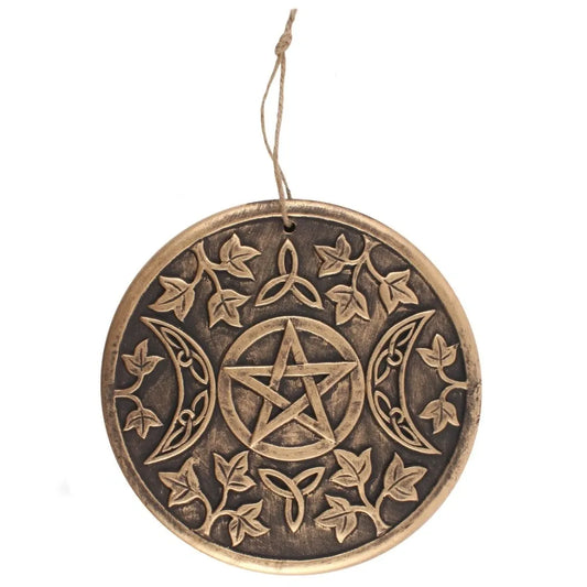 Triple Moon Pentagram Plaque
